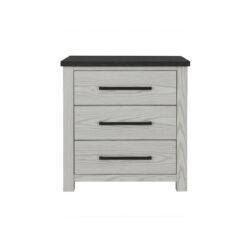 Avery - Nightstand With Top Spacious Drawers, Block Feet - Beige