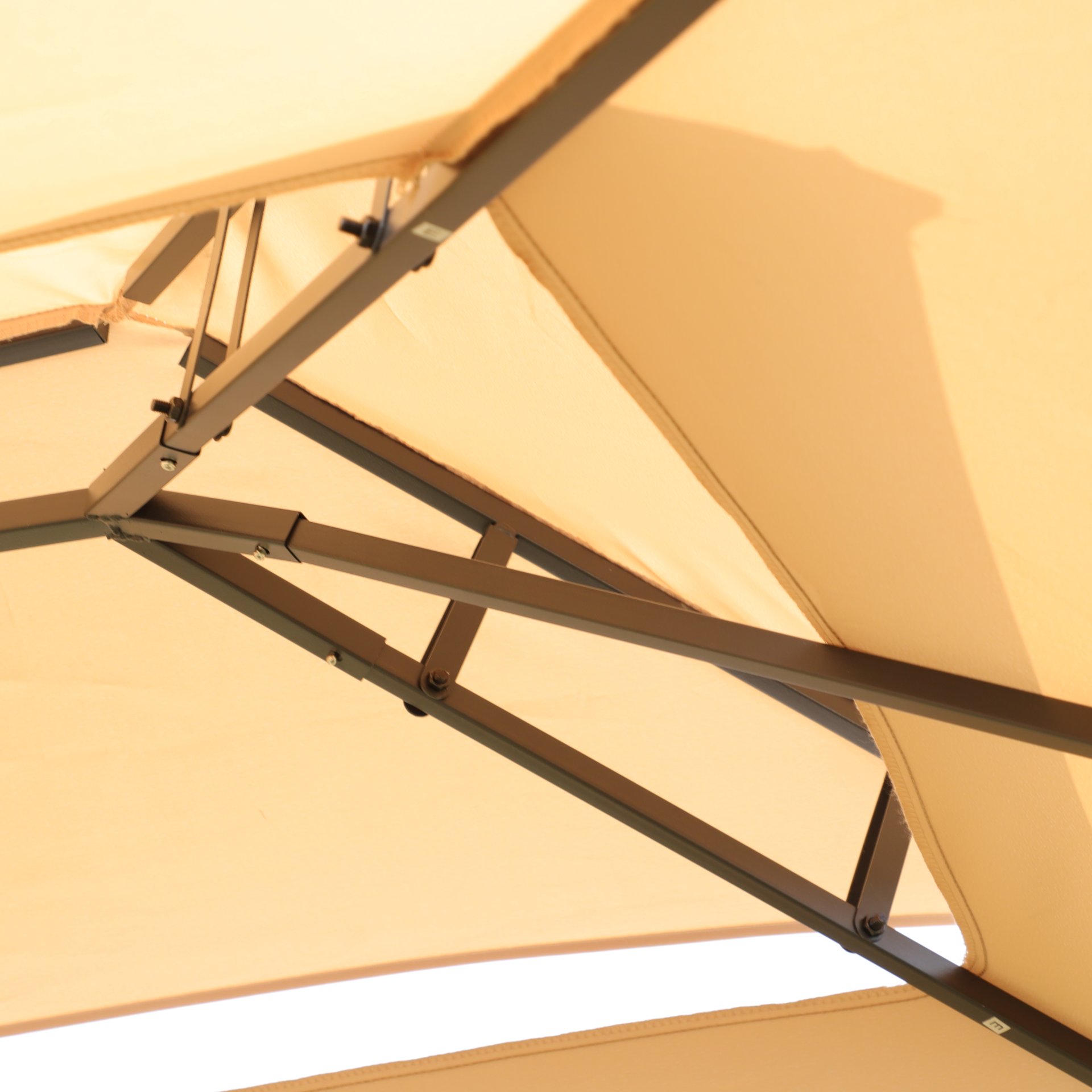 Outdoor Patio Gazebo Canopy Tent With Ventilated Double Roof And Mosquito Net, 13X10 Ft - Khaki - Image 14