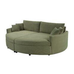 Oversized Double Chaise Lounge Sofa - Green