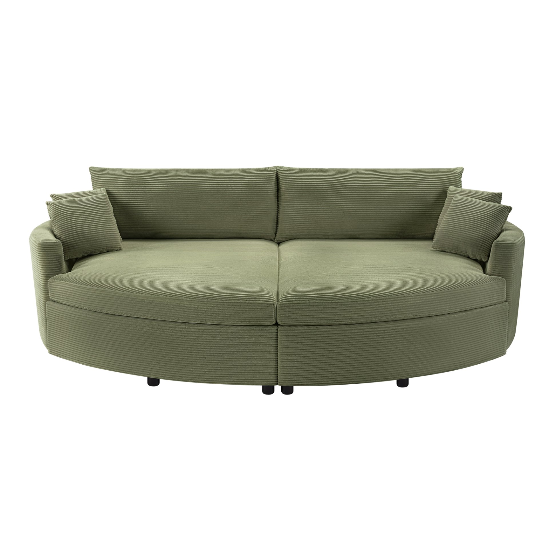 Oversized Double Chaise Lounge Sofa - Green - Image 6