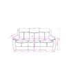 Blanche - 3 Piece Reclining Sofa And Loveseat With LED Lights, Speaker - White - Image 2
