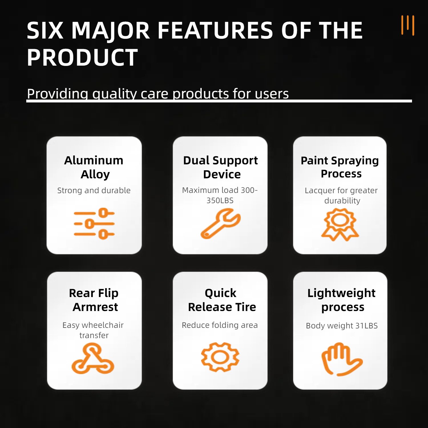 Lightweight Foldable Nursing Wheelchair For Adults Double X Force Support, 300Lbs Capacity, Breathable Cushion & Anti Backflip Design With Tires, Adjustable Seat Belt, Quick Release Wheels - Gray - Image 8