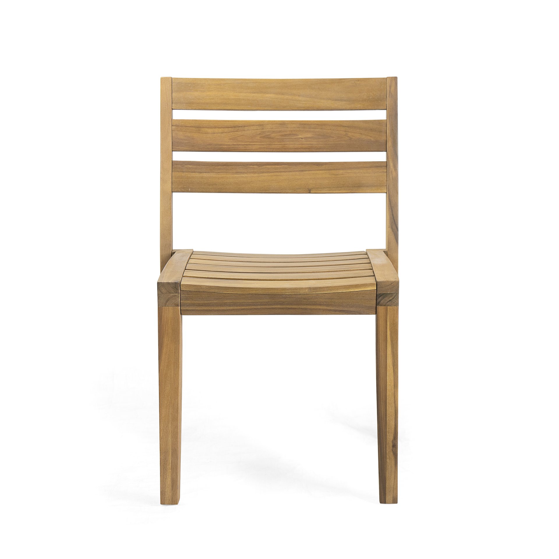 Outdoor Dining Side Chair (Set of 2) - Teak Finish - Image 7