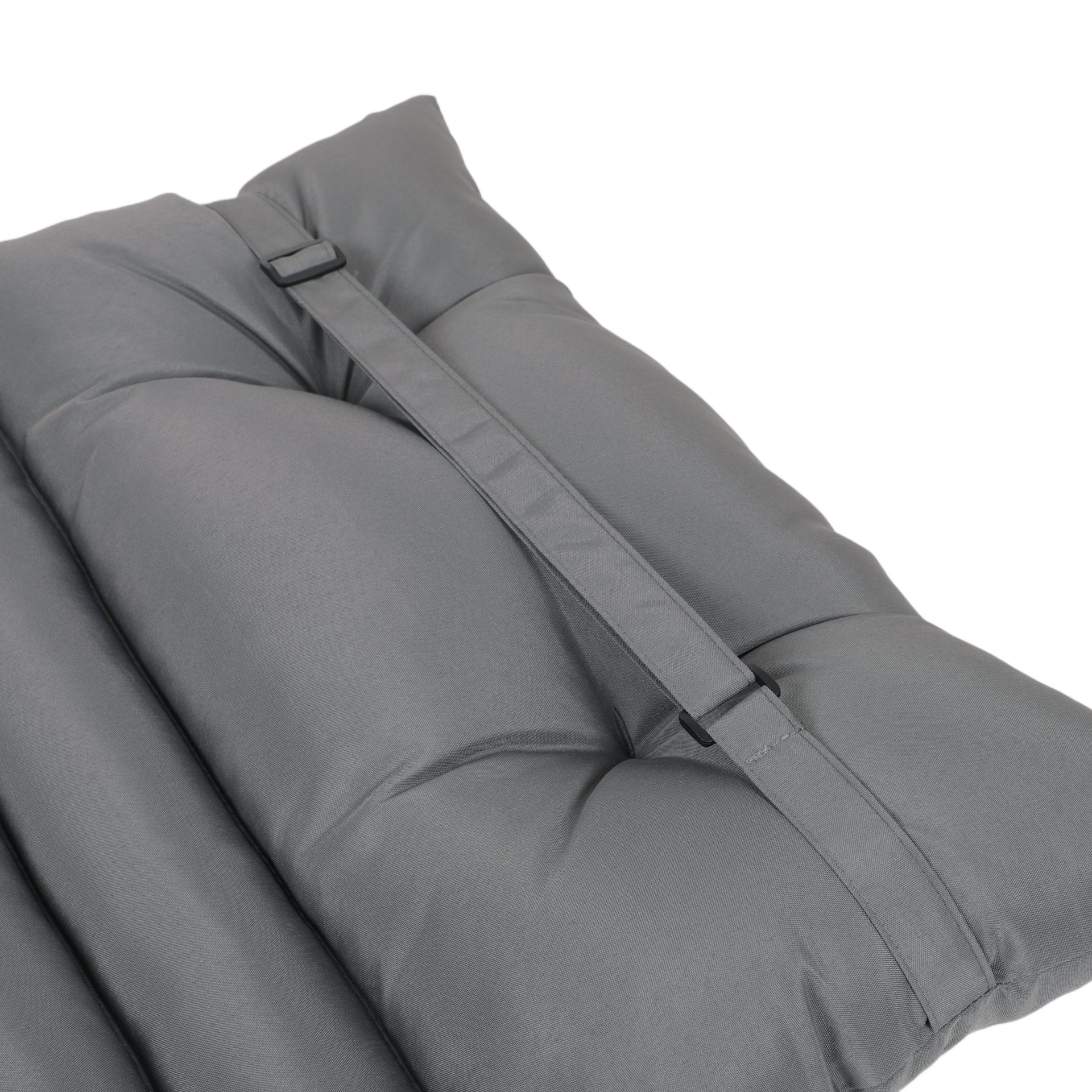 2 Piece Outdoor Chaise Lounge Chair Cushion Set, Polyester Replacement Seat Pads - Gray - Image 7