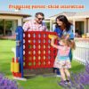 4 To Score Giant Game Set With Mesh Bag & Jumbo Connect 4 - Blue / Red - Image 8