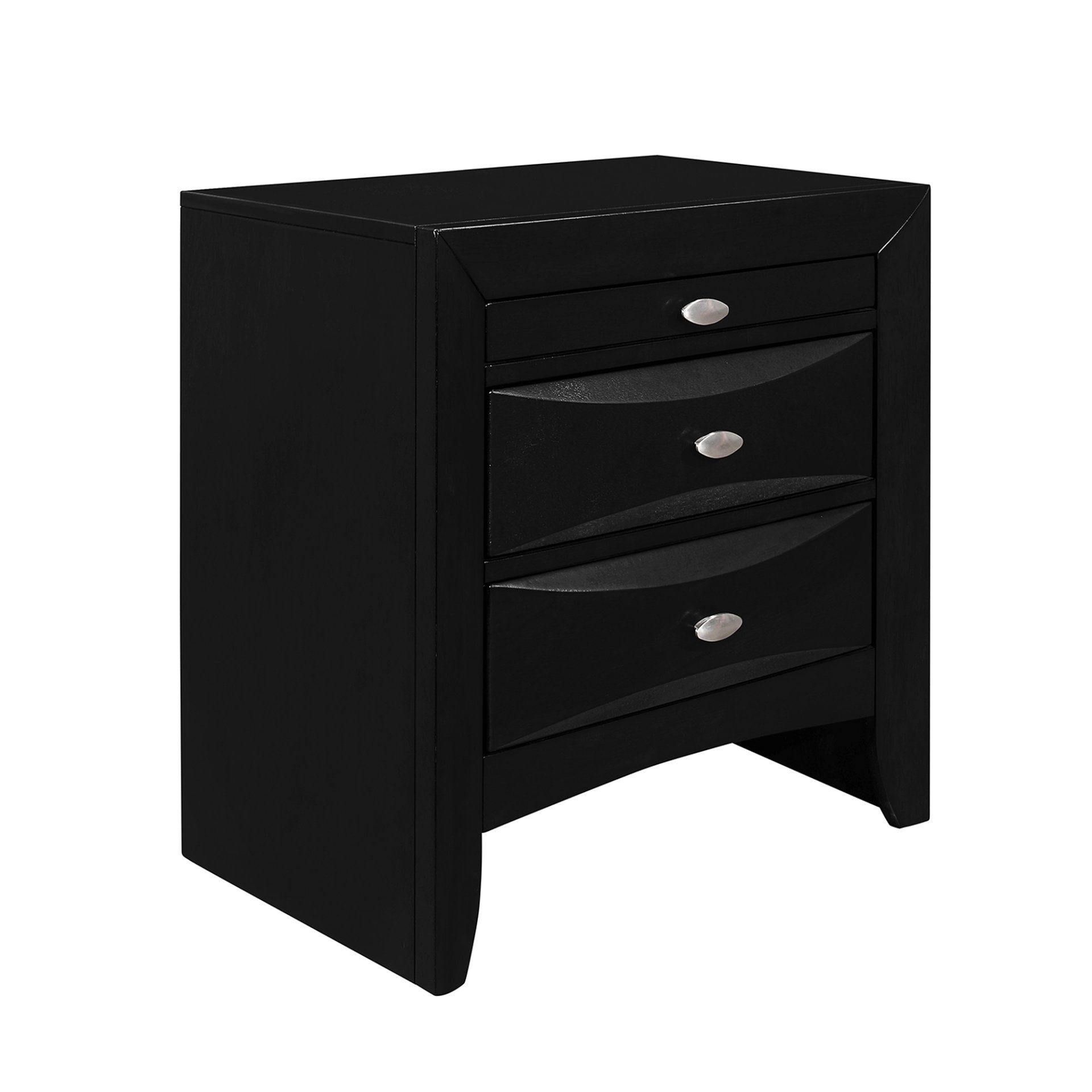 Lucille - 5 Piece Full Bedroom Set With Storage Drawers And Bookcase Headboard - Black - Image 6