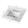 Vanity Top With Undermount Sink And Backsplash - White Marble - Image 3