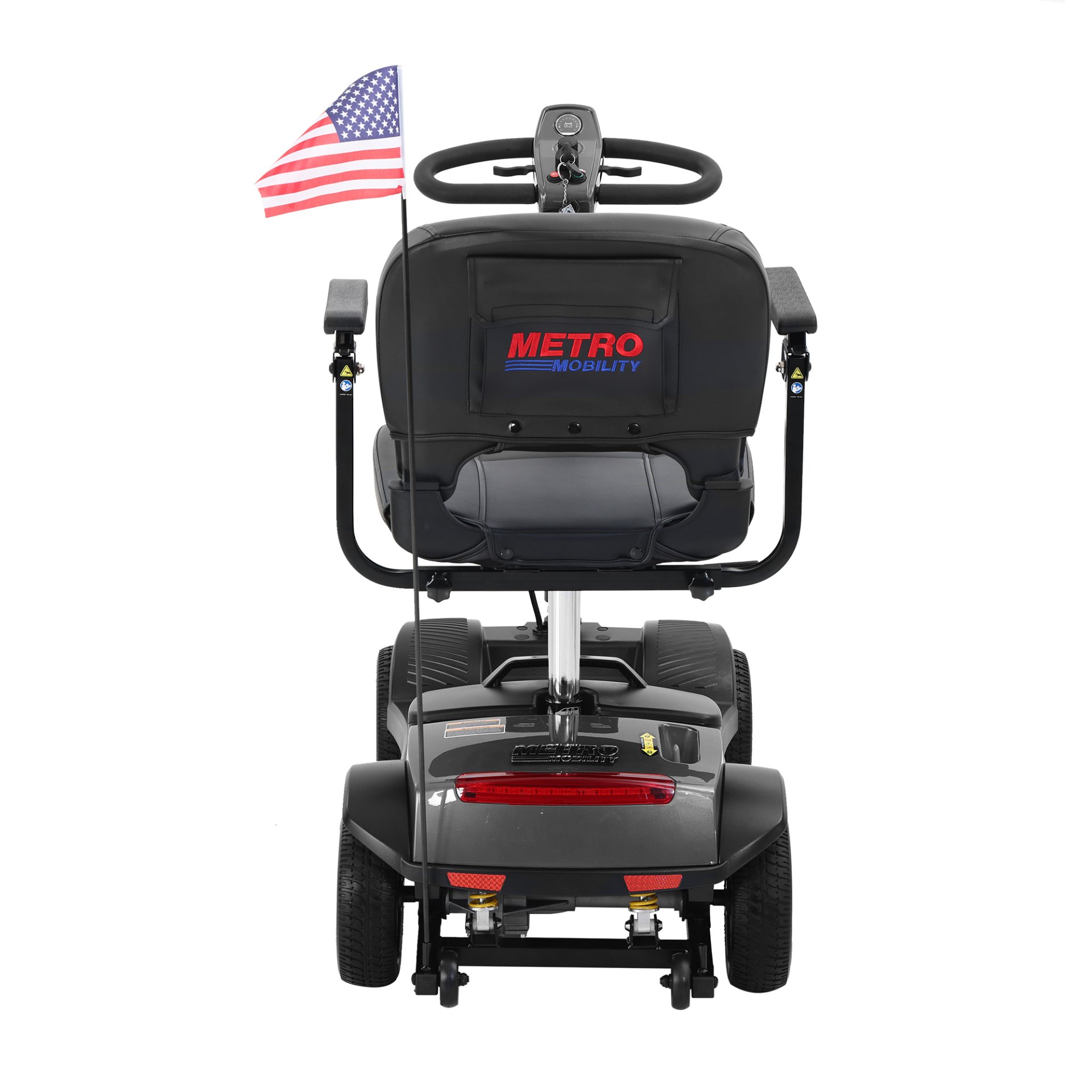 Max Sport - 4 Wheels Outdoor Compact Mobility Scooter With 2 In 1 Cup & Phone Holder - Gray - Image 4