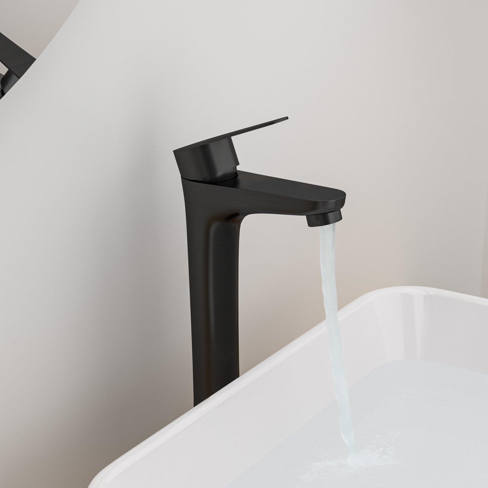 Single Handle Vessel Sink Faucet With Tall Spout For Bathroom Vanity - Oil-Rubbed Bronze - Image 2