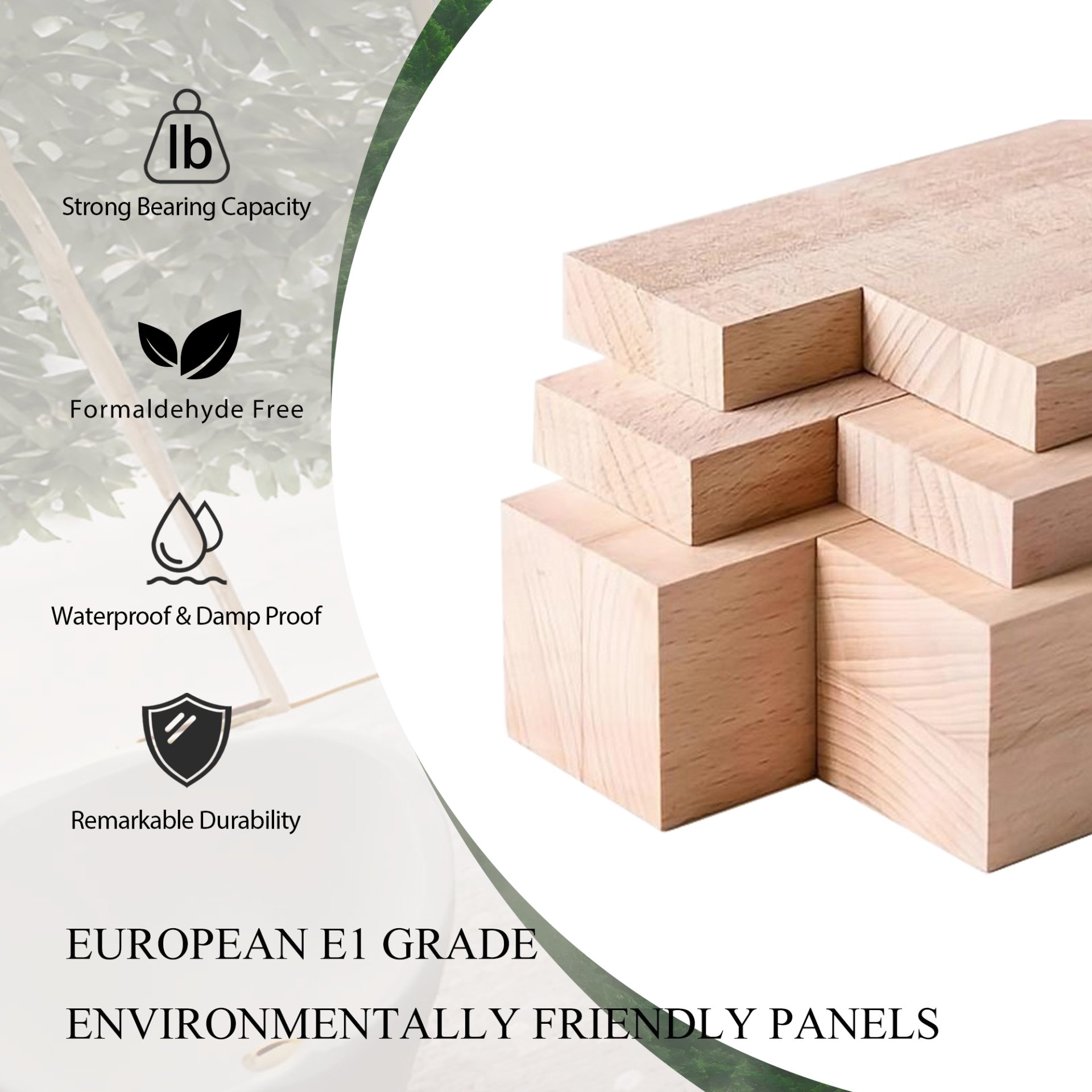 Bathin Freestanding Bathroom Vanity With Double Sinks, Bathroom Storage Vanity Cabinet With Stone Resin Countertop And Soft Close Drawers - Natural Oak - Image 5