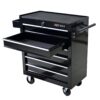 Rolling Tool Chest, 6 Drawer Tool Box With Wheels, Heavy Duty Industrial Service Cart Storage Organizer With Locking System, Rolling Tool Box Organizer Tool Case For Garage, Repair Shop - Black - Image 4