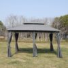 13 0 Ft Outdoor Patio Gazebo Canopy Tent With Ventilated Double Roof And Side Wall (Detachable Curtain Included On All Sides) Suitable For Lawn Garden Backyard And Deck - Gray - Image 6
