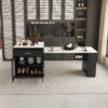 Expandable Kitchen Island With Dining Table - Black - Image 2