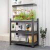 3 Tier Metal Shelves, Adjustable Height Storage Shelving Units For Home, Garage, Laundry - Black - Image 2