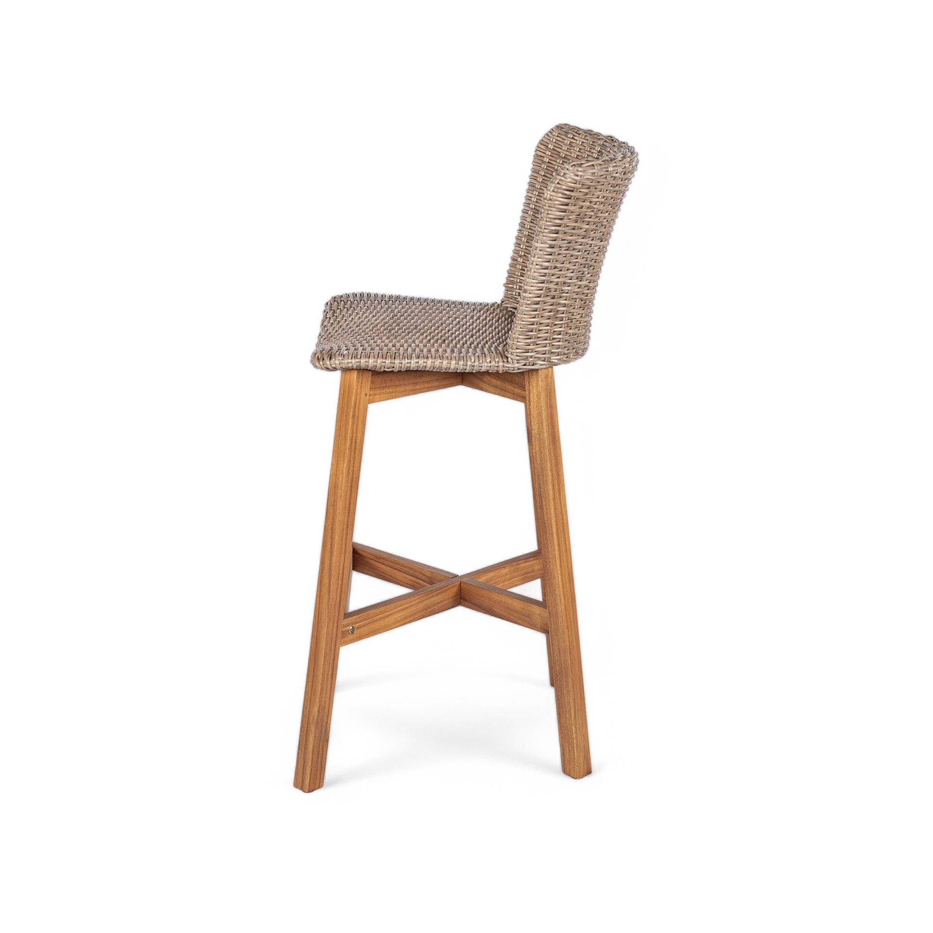 Lymington - Outdoor Bar Stool (Set of 2) - Light Brown / Teak - Image 7