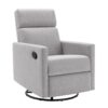 Modern Upholstered Rocker Nursery Chair Plush Seating Glider Swivel Recliner Chair - Gray - Image 15