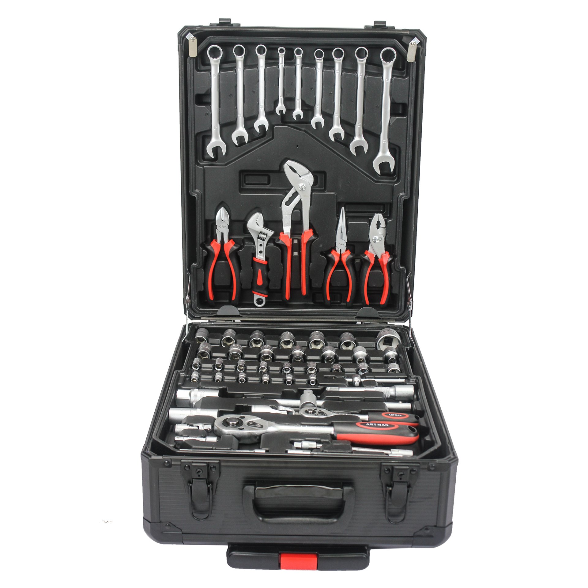 899 Piece Home Repair Tool Set With Rolling Plastic Toolbox, 4 Drawers, General Household Maintenance Kit For Garden, Homeowner, Handyman - Black - Image 6