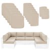 Outdoor Deep Seat Cushion Set For Patio Furniture, Polyester Replacement Pads - Beige - Image 8