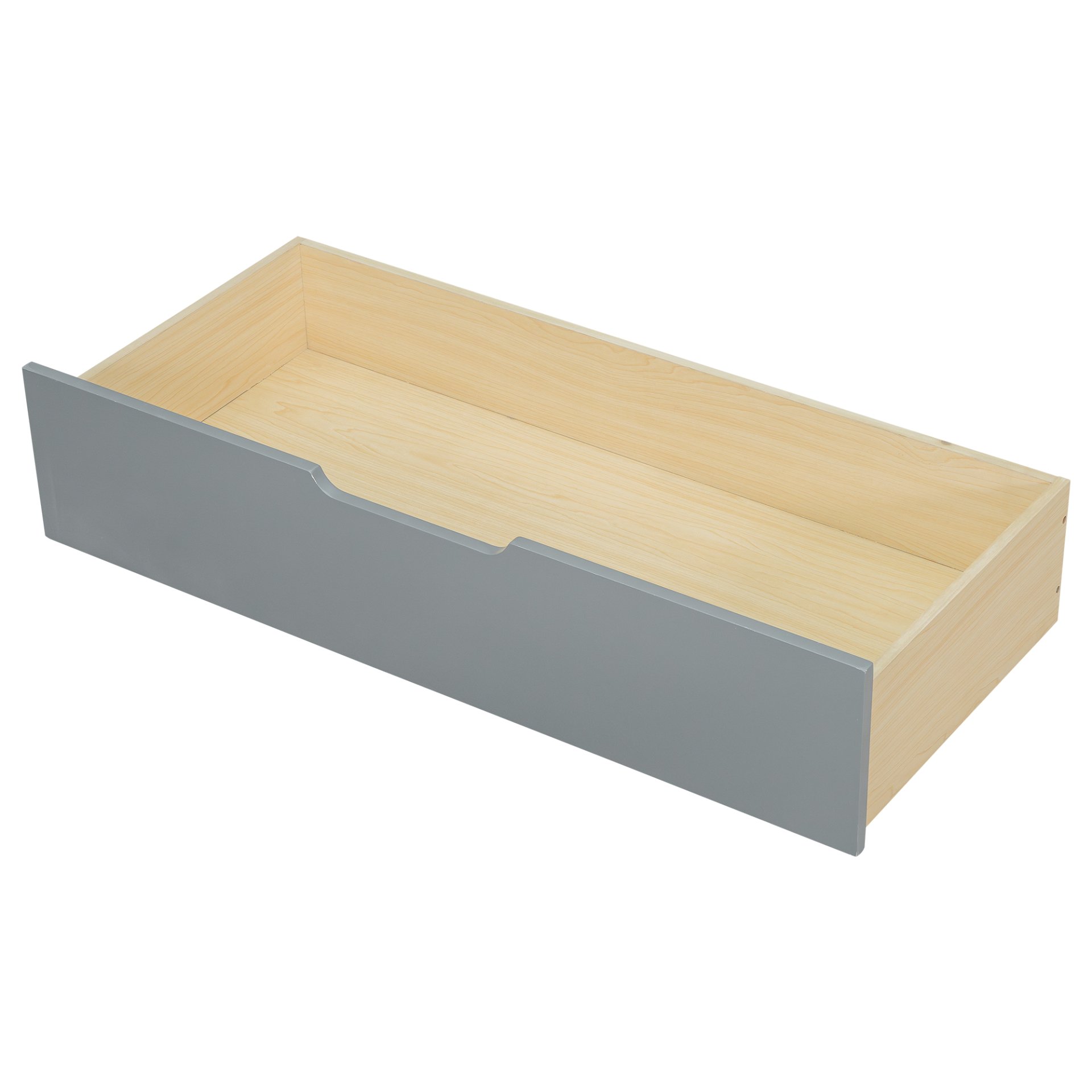 Upholstered Headboard Twin Size Platform Bed With Storage Shelves, Drawers, Charging Station - Gray - Image 12