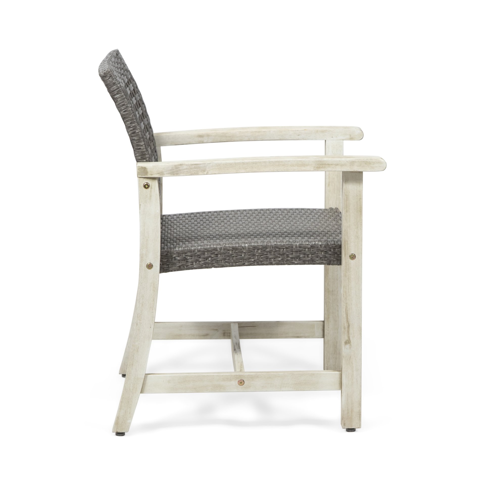 Outdoor Dining Chair (Set of 2) - Light Gray / Mix Black - Image 10