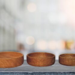 Fruit Bowl (Set of 3) - Light Brown