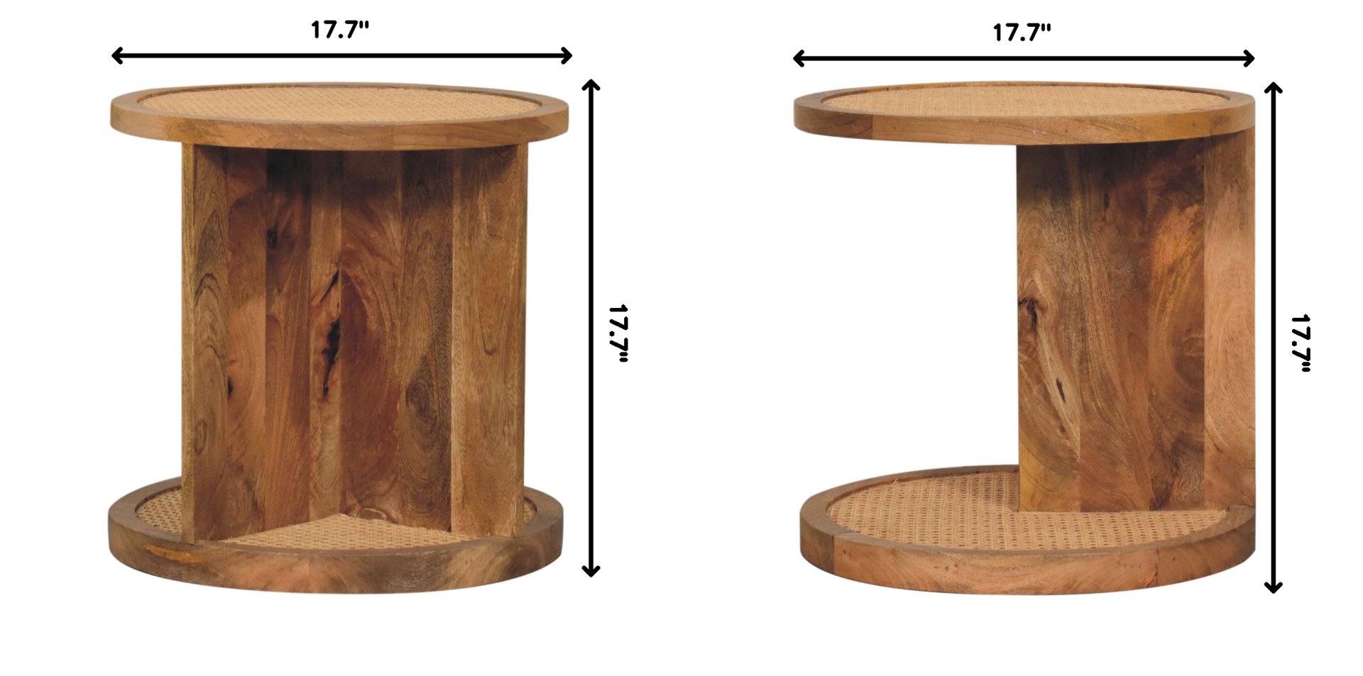 Close Knit Corner End Table - Oak - Image 10