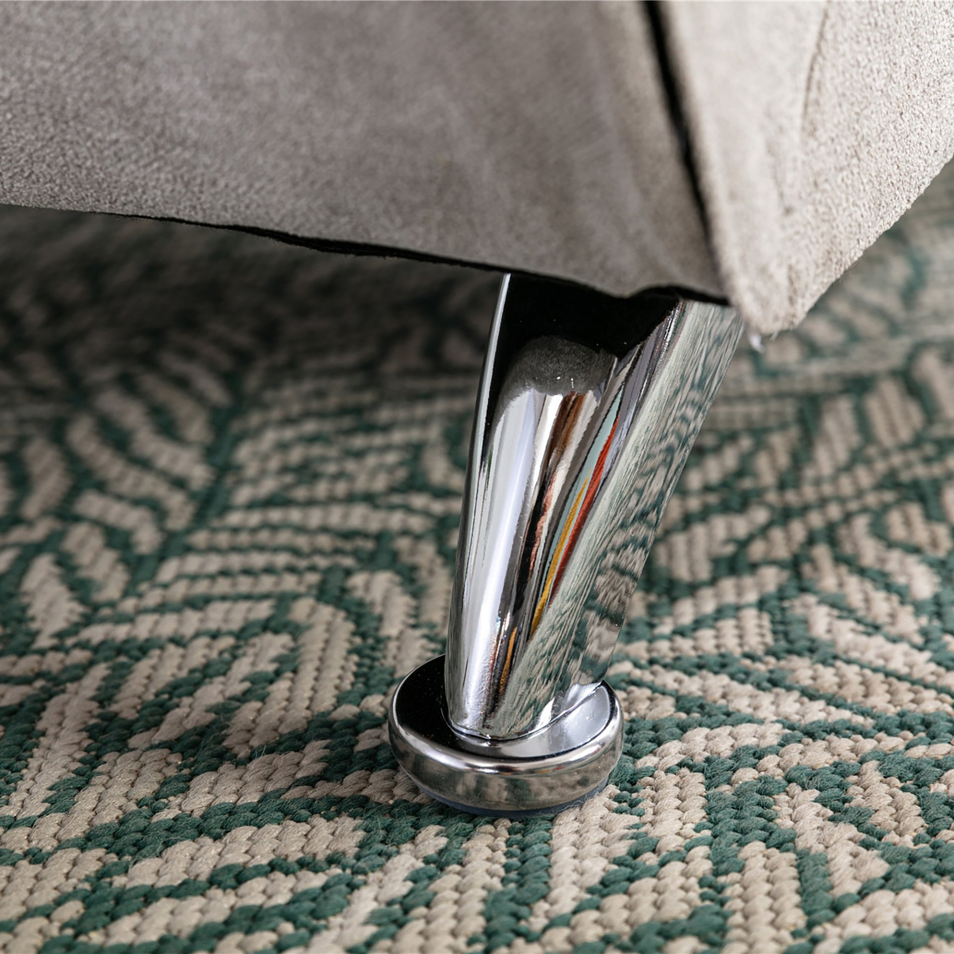 Linen Massage Chaise Lounge Indoor With Remote Control, Ergonomic Electric Massage Lounger With 5 Modes - Light Gray - Image 14