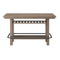 Bar Height Storage Table With Construction - Brown