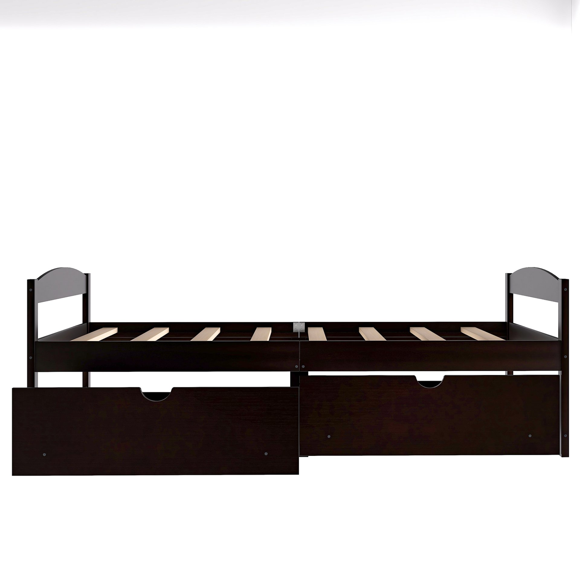 Twin Size Platform Bed With 2 Drawers - Espresso - Image 7