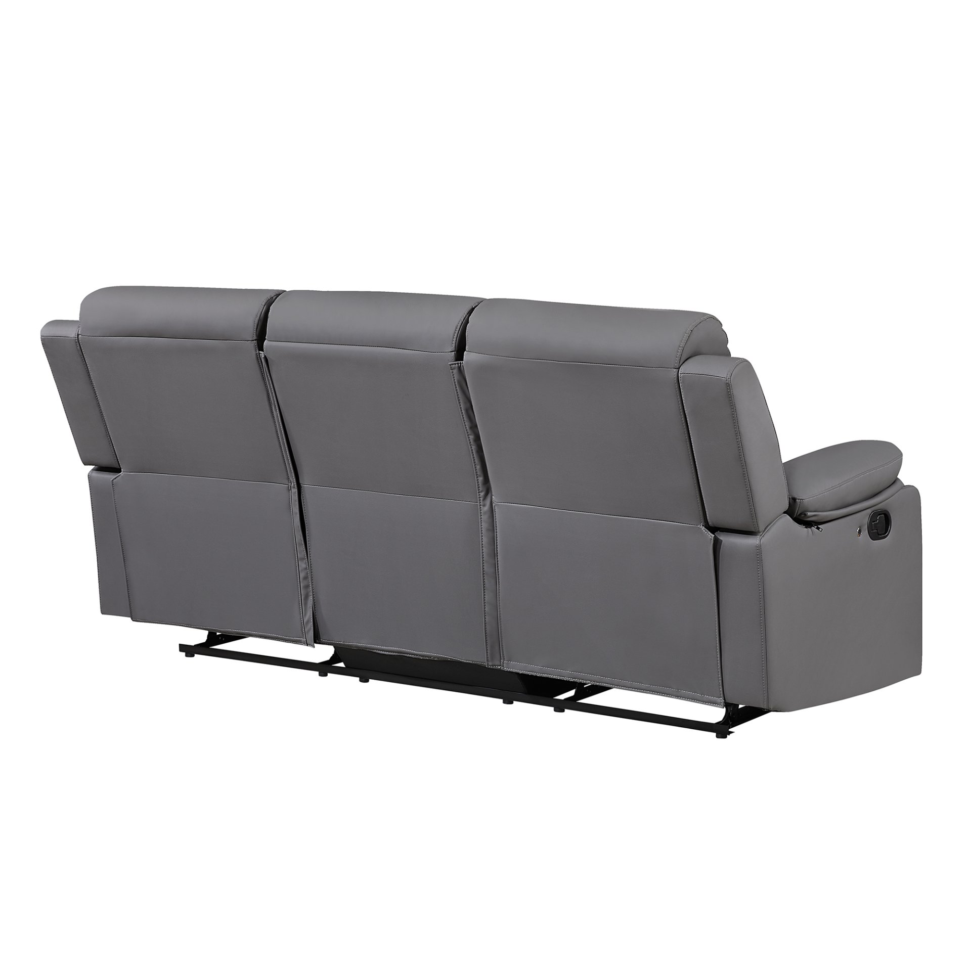 Blanche - Reclining Sofa With LED Lights - Gray - Image 5