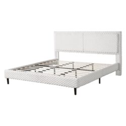 King Size With Comfortable Backrest For Bedroom - White