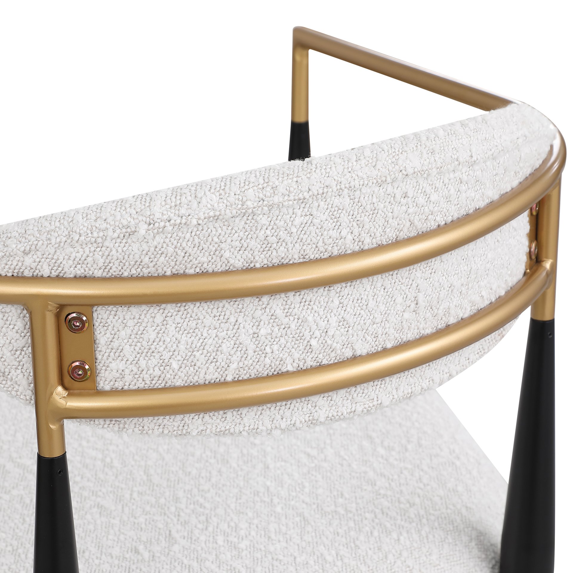 Upholstered Bar Stools With Backs For Kitchen Island (Set of 2) - Beige - Image 10