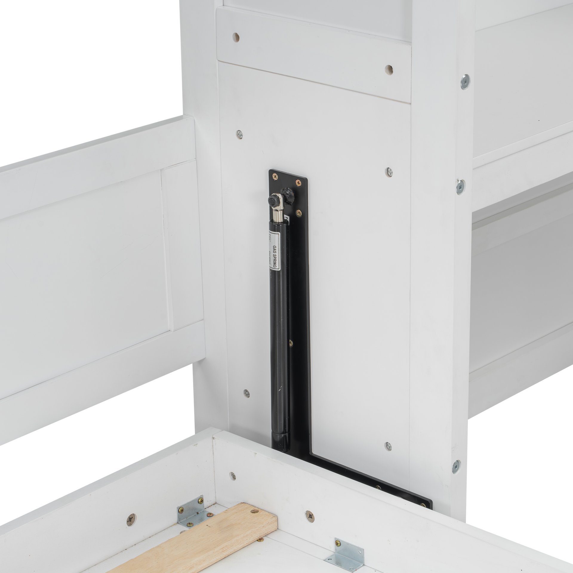 Queen Size Murphy Bed With Louvered Design And Multiple Storage Shelves - White - Image 10