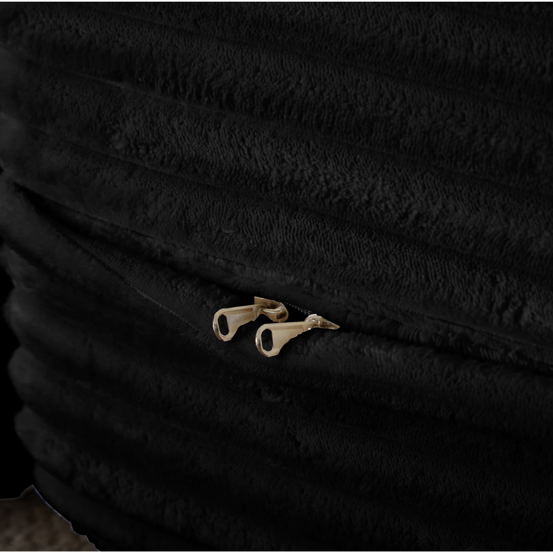 Floor Sofa With 2 Pillows, Convertible Plush Corduroy Foam Filled Sleeper Sofa Bed - Black - Image 11