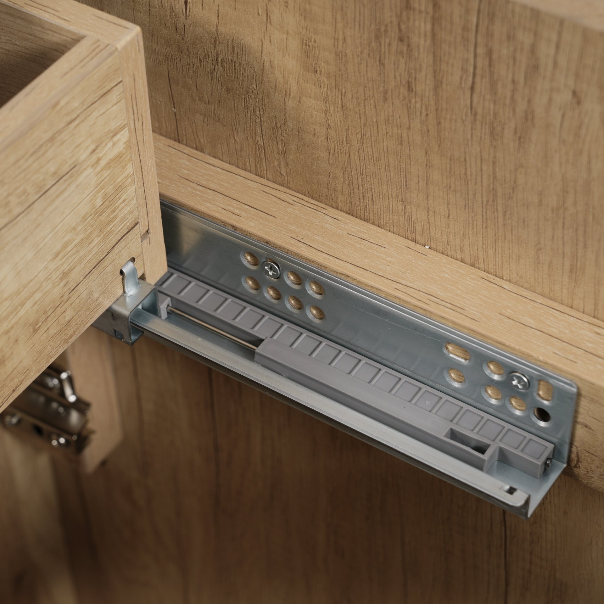 Single Bathroom Vanity With Smc Sink, Spacious Storage Cabinet - Wood - Image 16