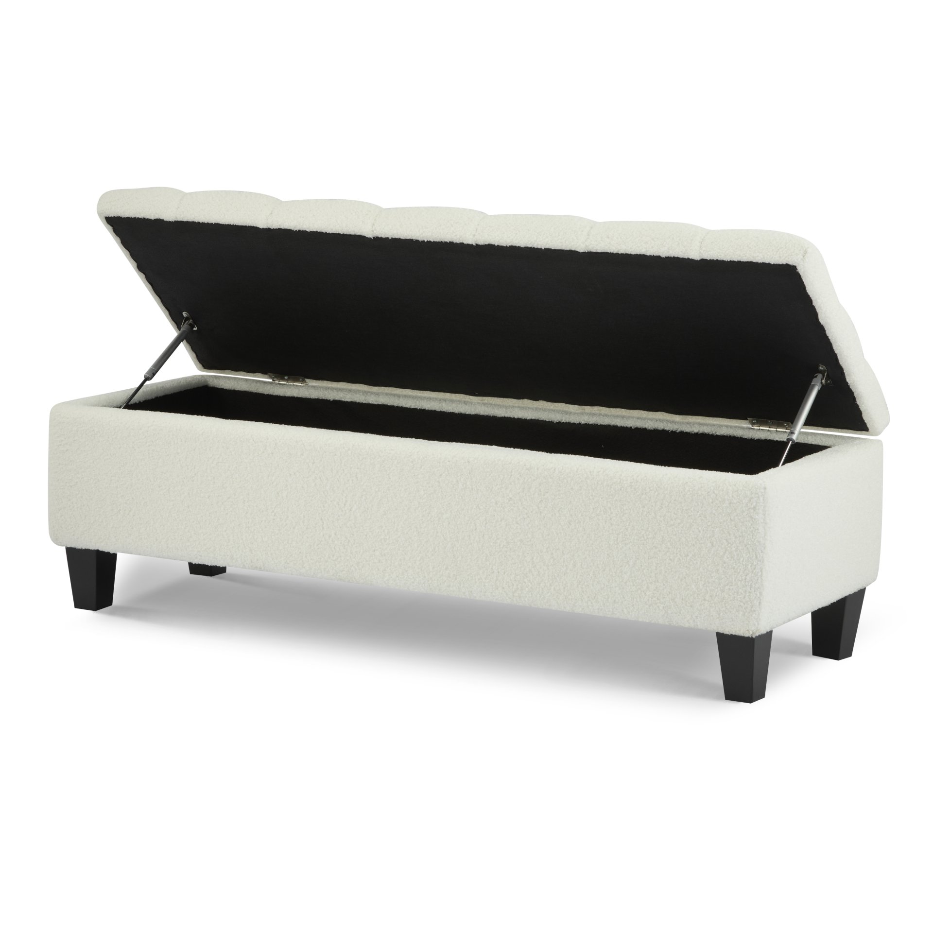 Ottoman Bench With Storage - White - Image 7