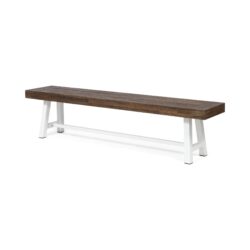Carlisle - Dining Bench - Dark Brown / White