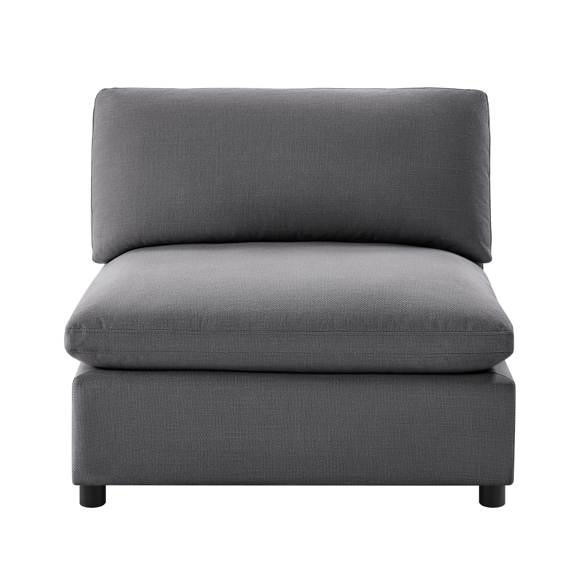 Cassandra - Armless Slipper Chair - Charcoal Gray - Image 6