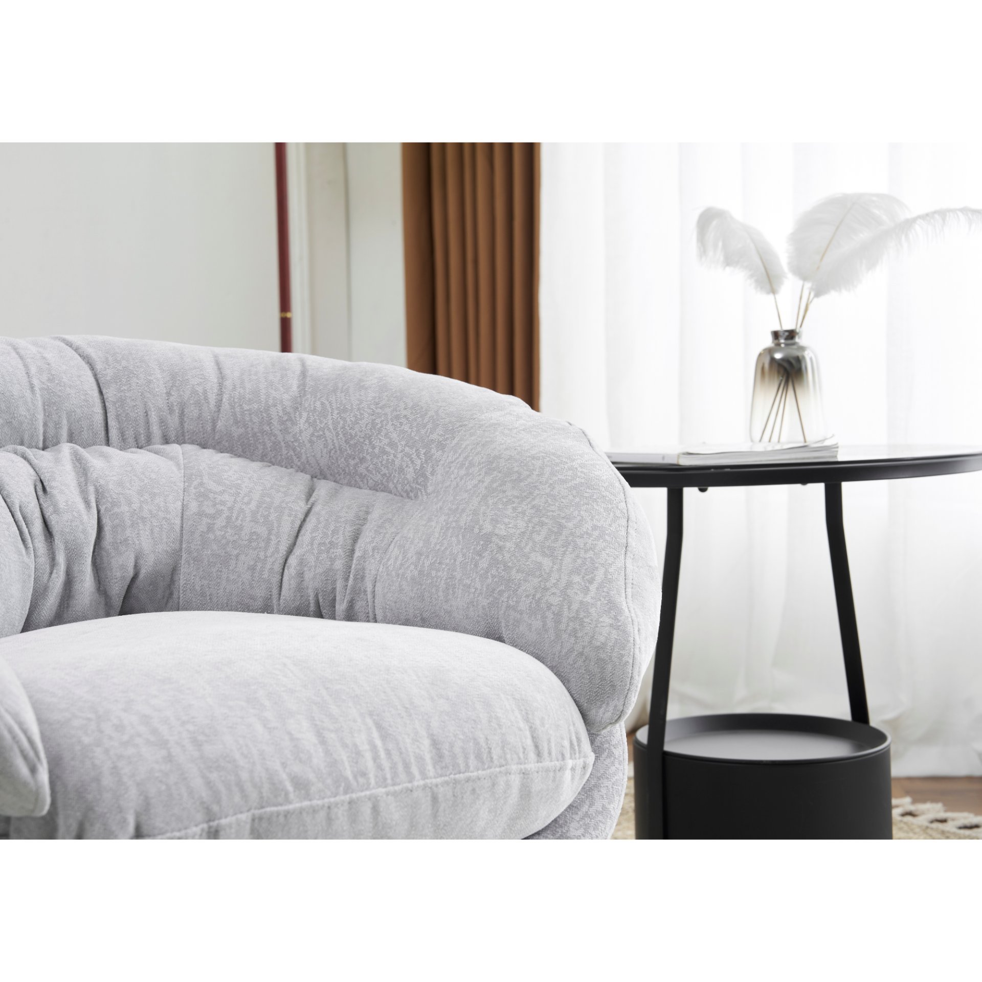 Modern Office Chair With Swivel - Gray - Image 19