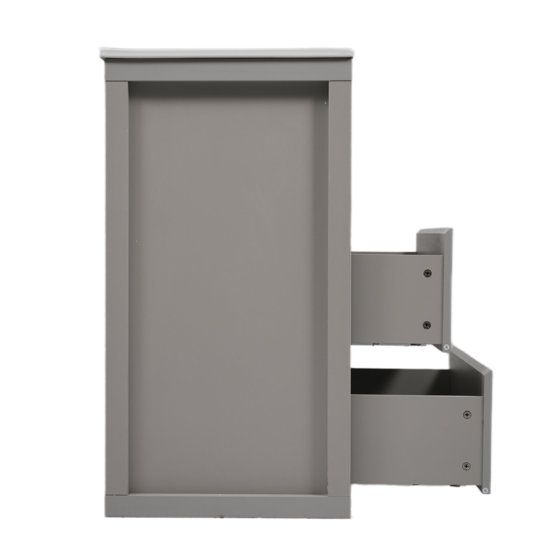 Freestanding Bathroom Vanity With Sink, 2 Full Extension Drawers, Soft Close Slides - Gray - Image 21