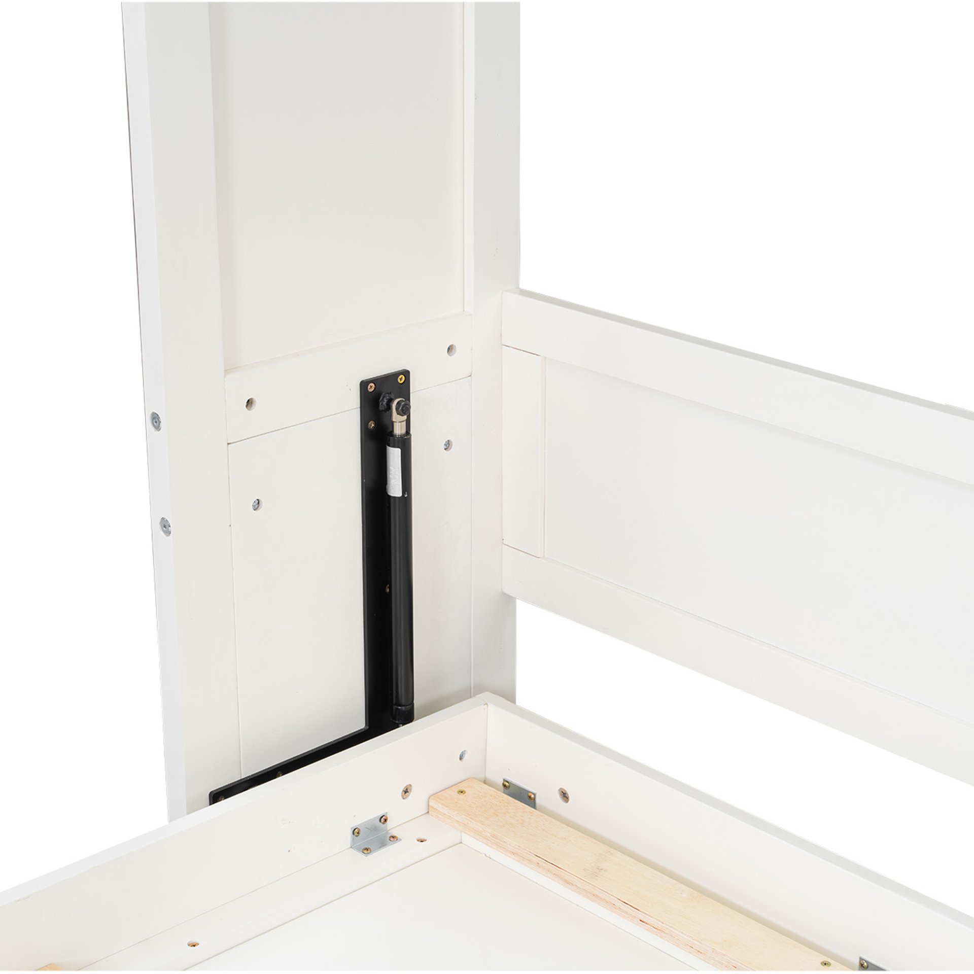 Full Size Murphy Bed With 2 Drawers - Beige - Image 9