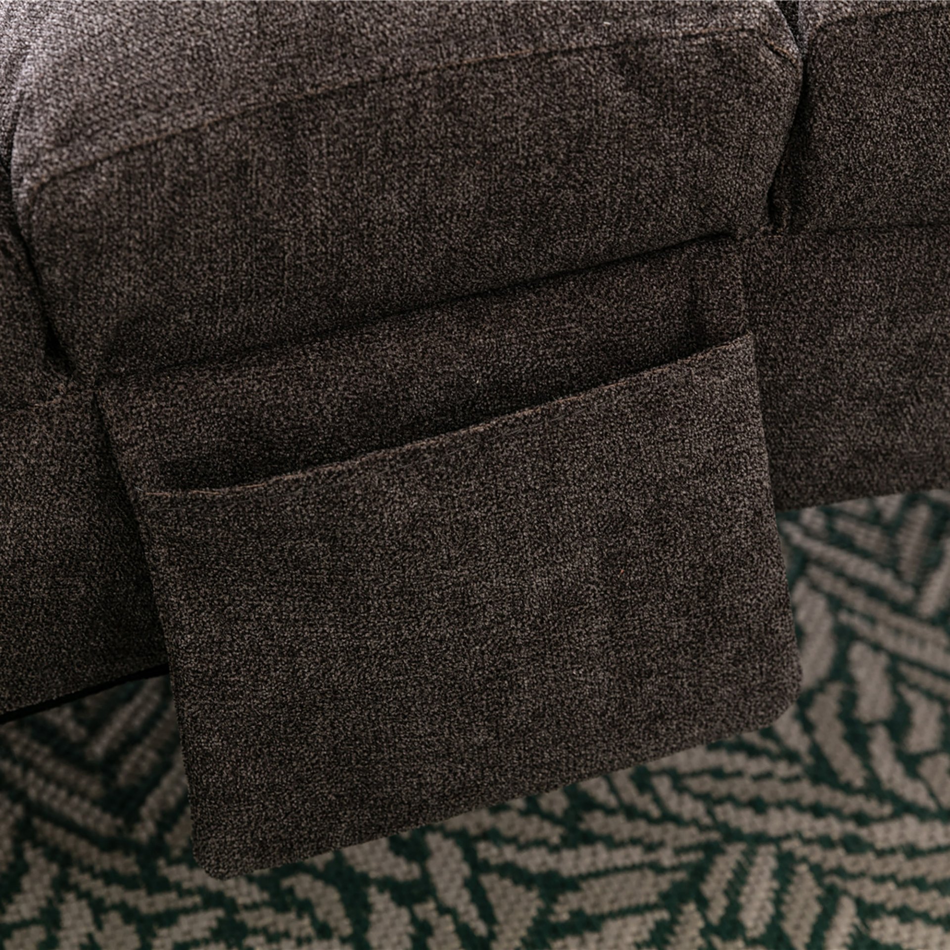 Ergonomic Linen Massage Chaise Lounge With Remote Control, Electric Massage Lounger With 5 Modes - Dark Gray - Image 12