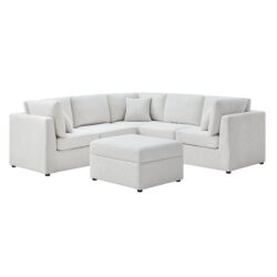 Chauncy - 6 Piece Sectional, Modular Design - Ivory