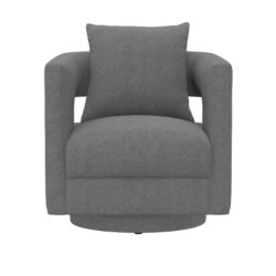 Swivel Chair With Fabric Upholstery - Gray