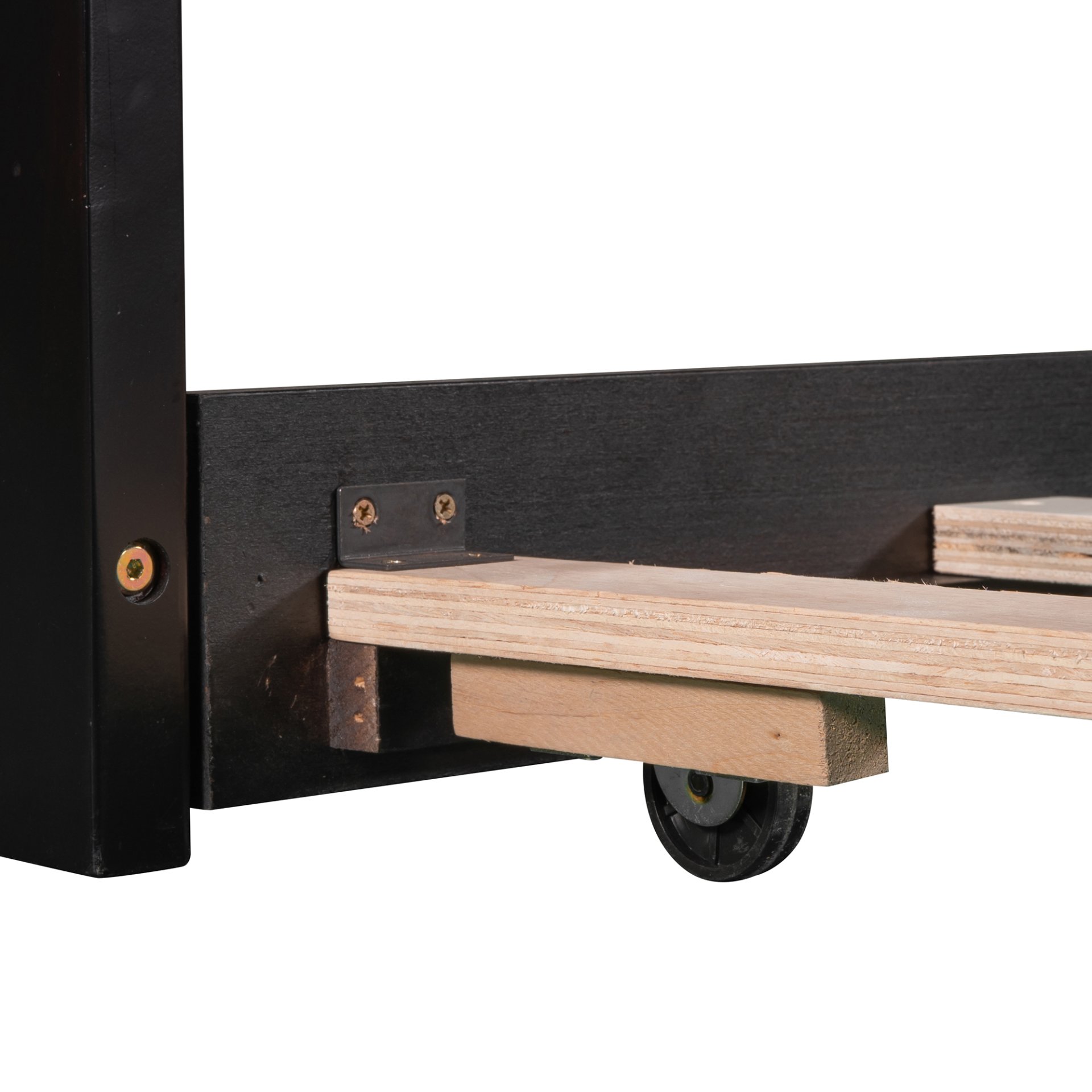 L-Shaped Platform Bed With Trundle And Drawers Linked With Built In Desk, Twin - Espresso - Image 18