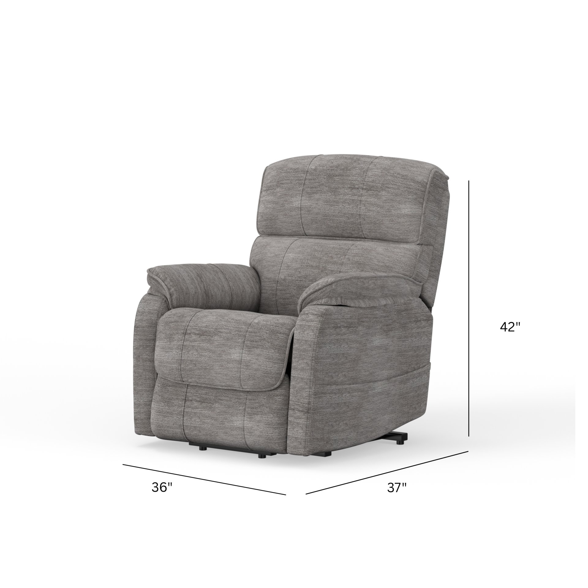 Lucie - Fabric Power Lift Chair - Gray - Image 3