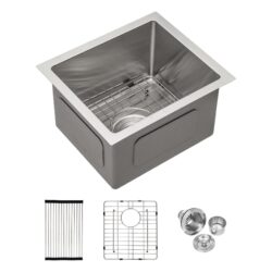 Undermount 13" Kitchen Sink 16 Gauge 9" Deep - Brushed Nickel