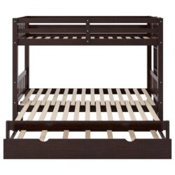 Twin Over Pull Out Bunk Bed With Trundle - Espresso