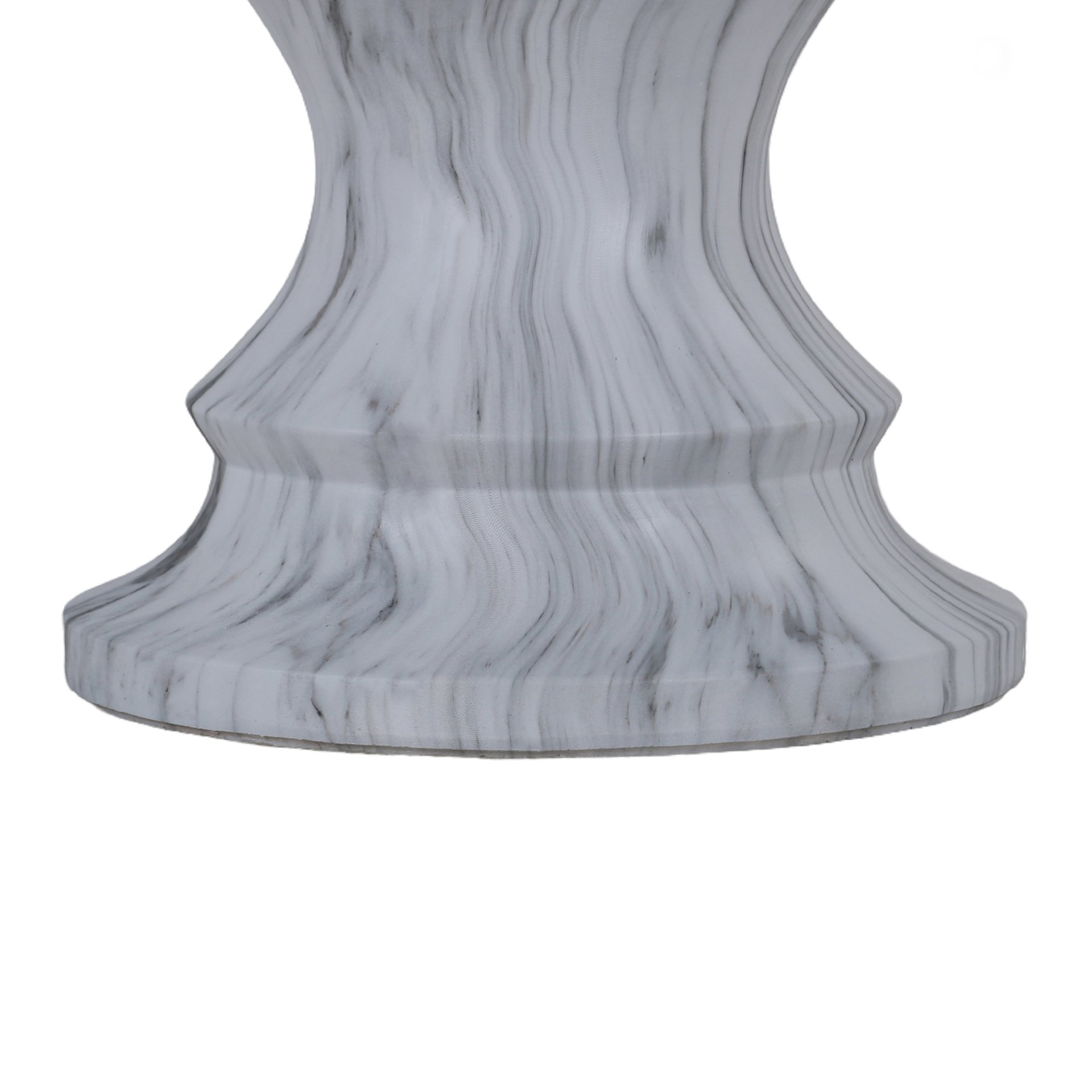 Geometric Round Outdoor End Table - Marble - Image 7