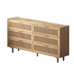 6 Drawer Storage Cabinet For Bedroom Or Living Room - Natural